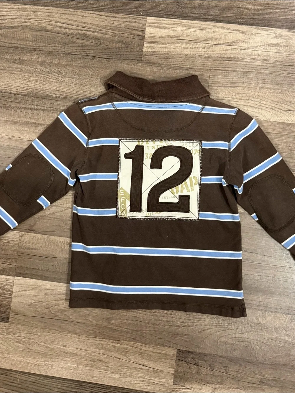 Vintage Baby Gap Rugby Polo Large Patch Long Sleeve Shirt Size 5 Yrs CLEAN!